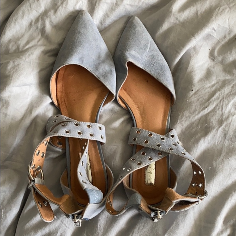 Suede like wrap flats